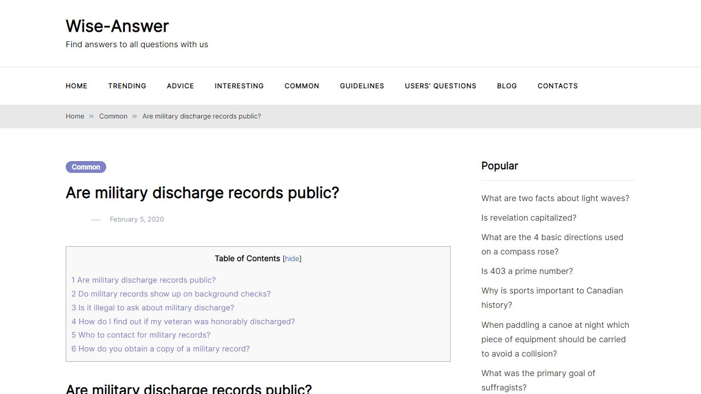 Are military discharge records public? – Wise-Answer